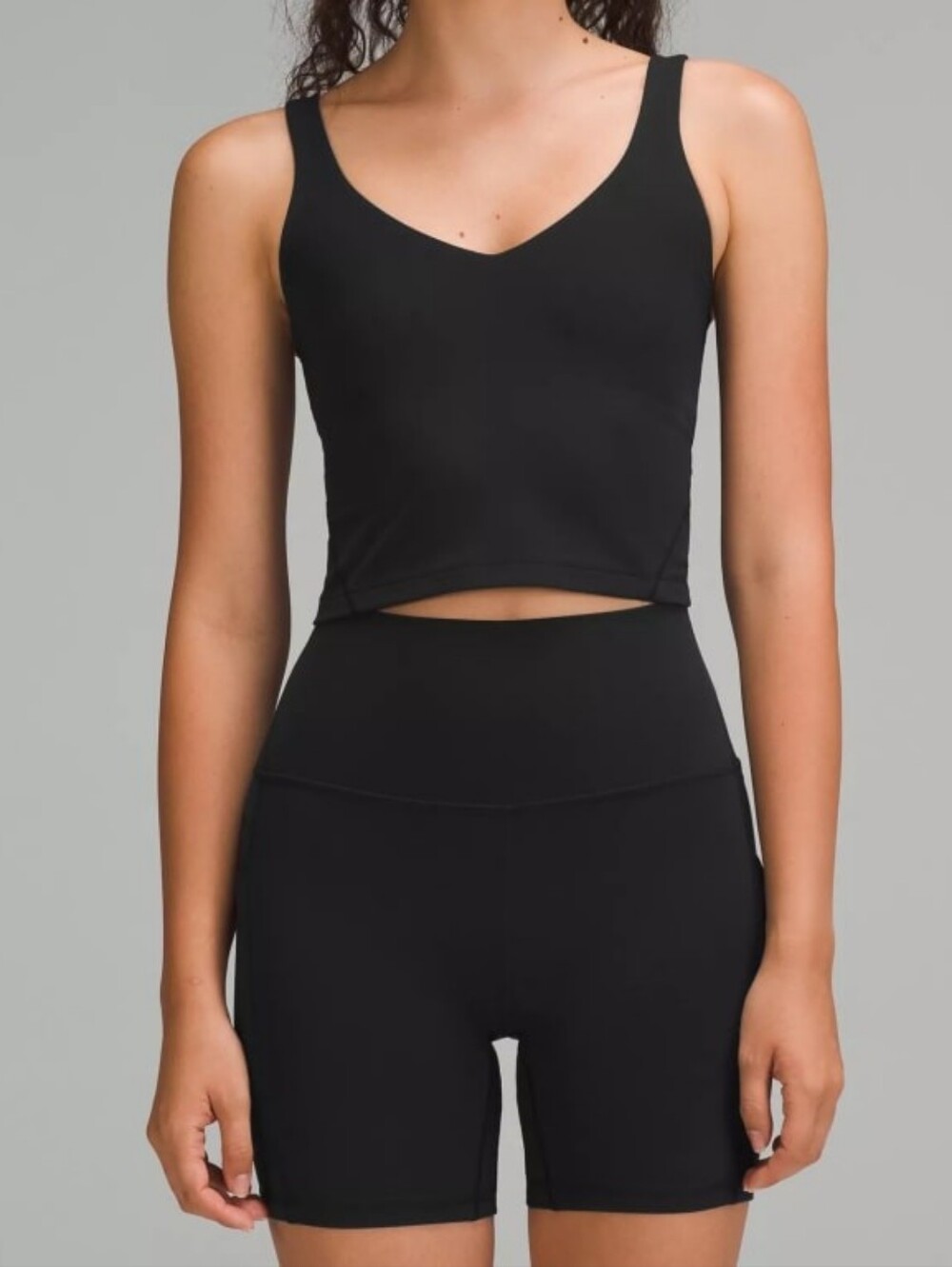 Lululemon align top Black V-Neck Cropped Tank Top